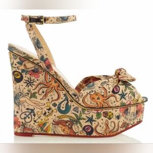 Charlotte Olympia Miranda Inked Wedges, VGUC, Size 35
